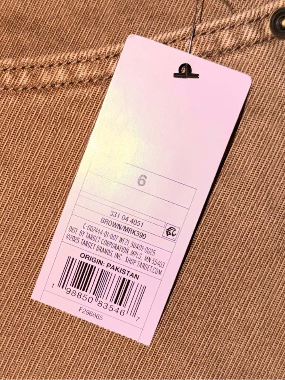 NWT WILD FABLE Brown Wide-Leg Tie-Waist Women’s Rigid Denim Low Rise Size 6/R - Picture 8 of 14